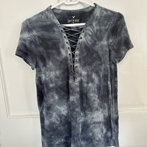 Soft & Sexy Lace-Up T-Shirt